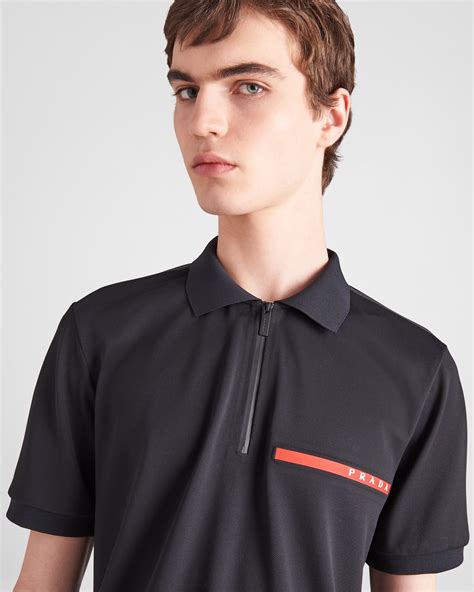 prada striped polo shirt|prada polo shirt sale.